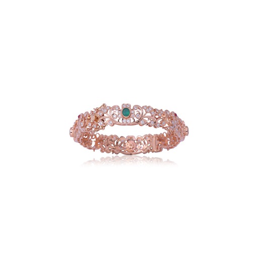 Nature Inspired with stone studded Diamond Bangles Nature Inspired with stone studded Diamond Bangles