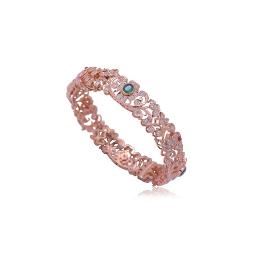 Nature Inspired with stone studded Diamond Bangles Nature Inspired with stone studded Diamond Bangles