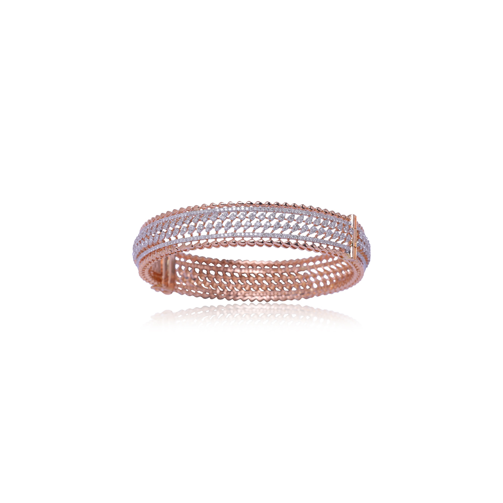 Alluring Gold & Diamond Bangle Alluring Gold & Diamond Bangle