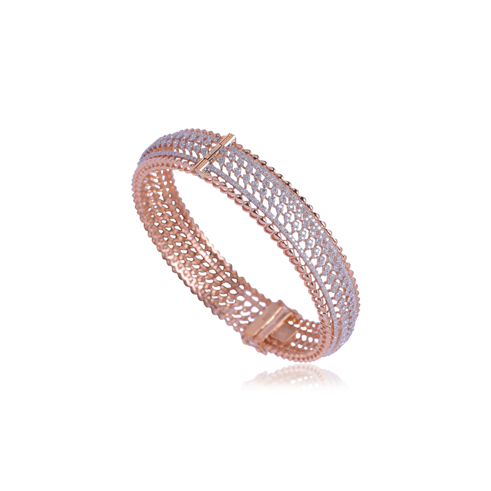 Alluring Gold & Diamond Bangle Alluring Gold & Diamond Bangle