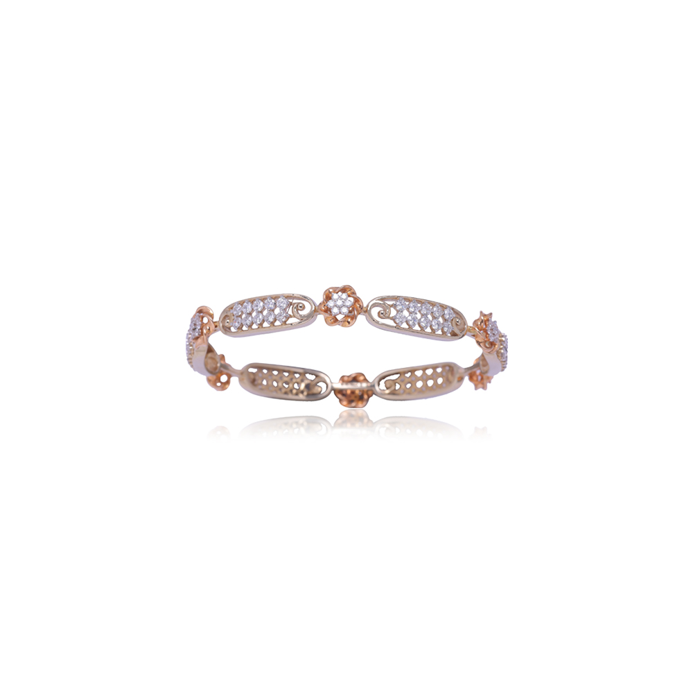 Floral Diamond Studed Bangle Floral Diamond Studed Bangle