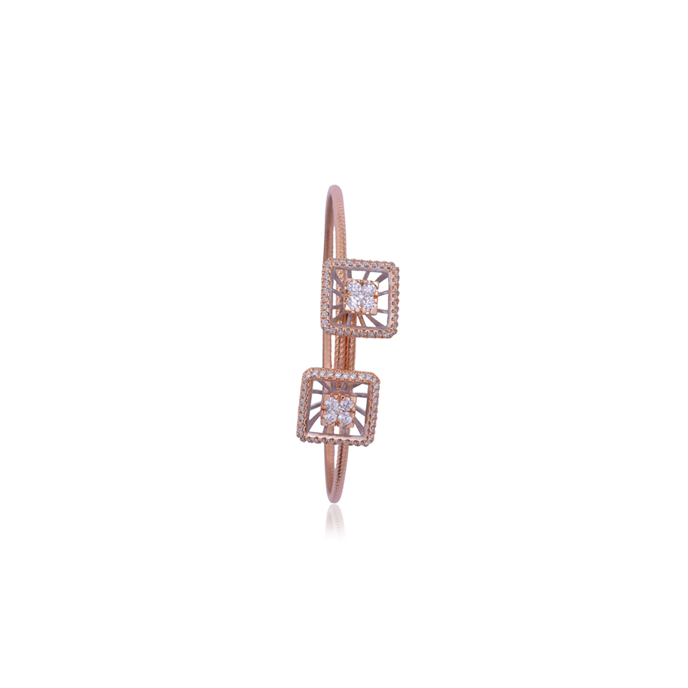 Pristine Square Gold & Diamond Bracelet Pristine Square Gold & Diamond Bracelet
