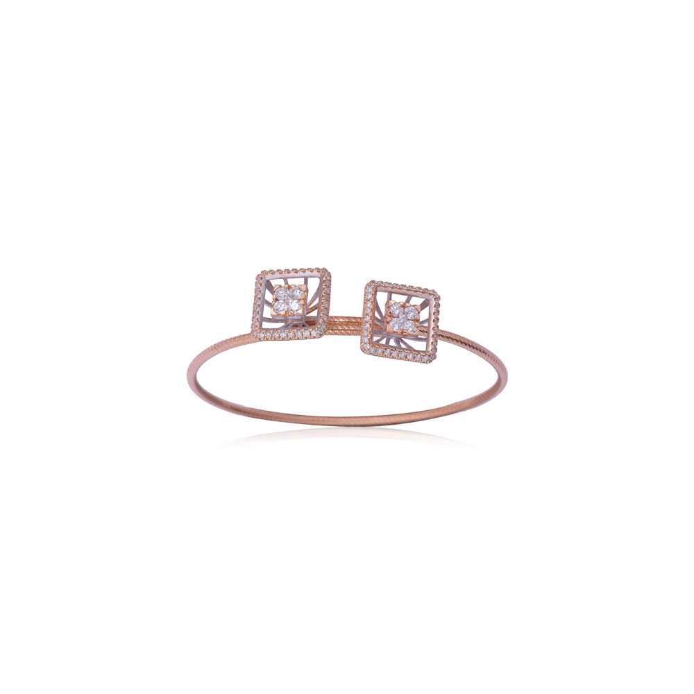 Pristine Square Gold & Diamond Bracelet Pristine Square Gold & Diamond Bracelet