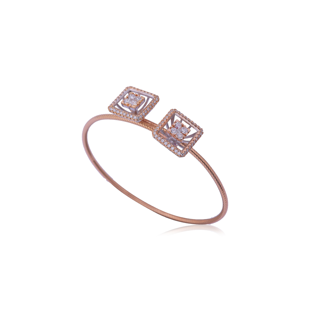 Pristine Square Gold & Diamond Bracelet Pristine Square Gold & Diamond Bracelet