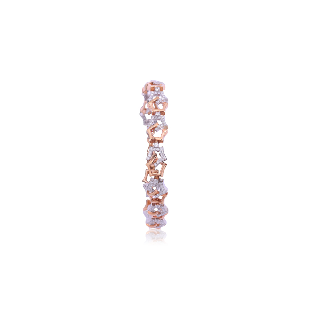 Chain & Charms Diamond Studded Gold Bracelet Chain & Charms Diamond Studded Gold Bracelet