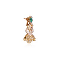 Diamond Studded Jhumkas Diamond Studded Jhumkas