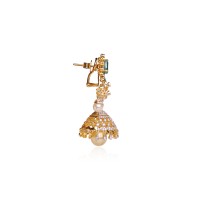 Diamond Studded Jhumkas Diamond Studded Jhumkas