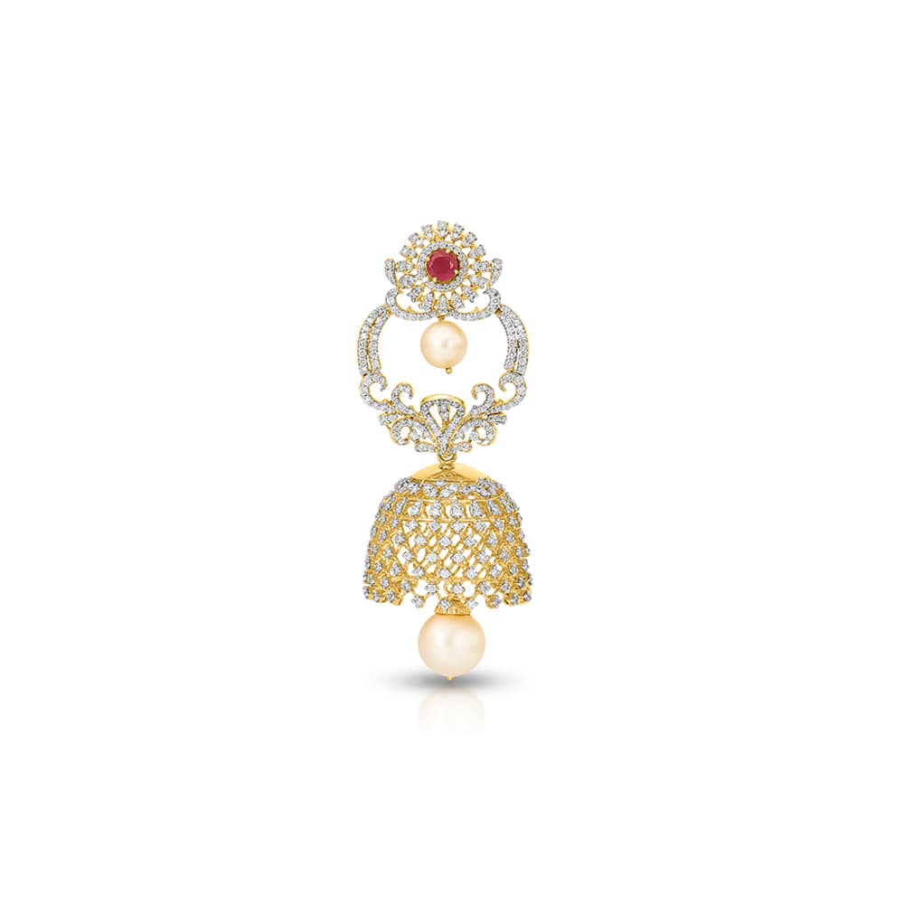 Royal Ruby Antique Jhumkas Royal Ruby Antique Jhumkas