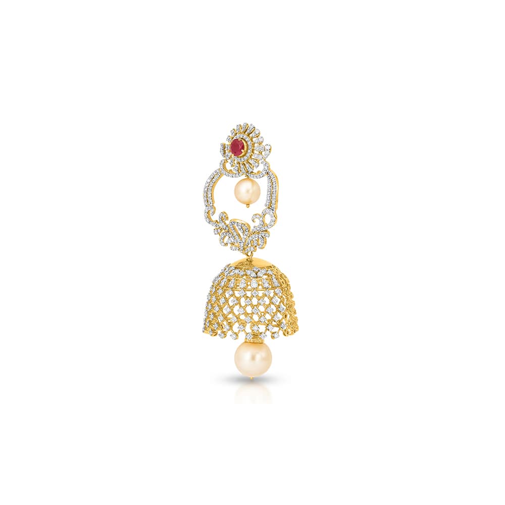 Royal Ruby Antique Jhumkas Royal Ruby Antique Jhumkas