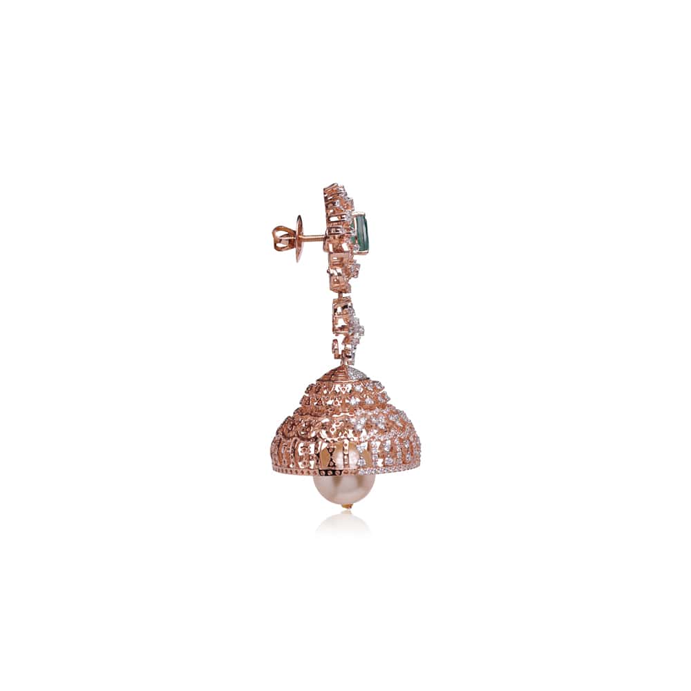 Lattice Diamond & Emerald Jhumkas Lattice Diamond & Emerald Jhumkas