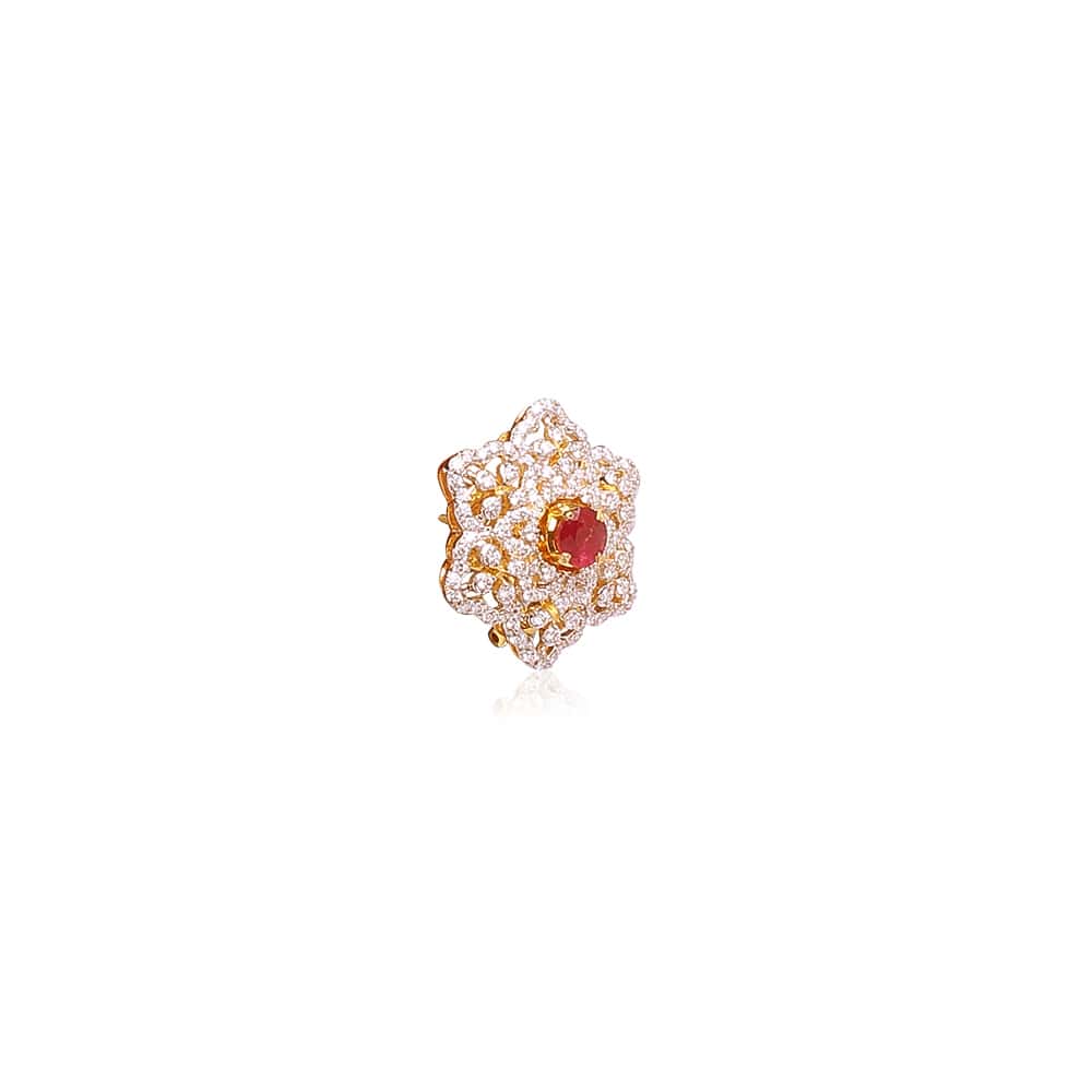 Curvy Floral Diamond Studs Curvy Floral Diamond Studs