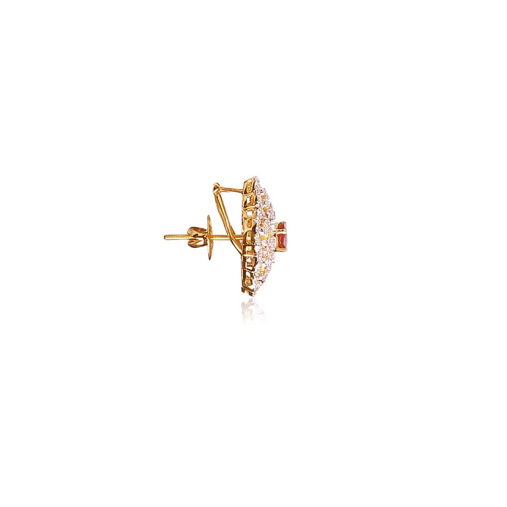 Curvy Floral Diamond Studs Curvy Floral Diamond Studs