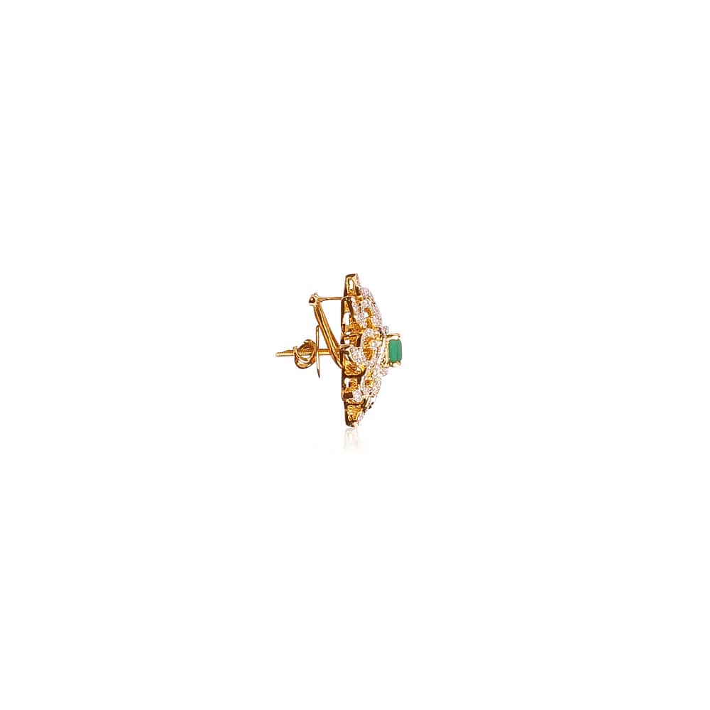 Delightful Emerald Diamond Studs Delightful Emerald Diamond Studs