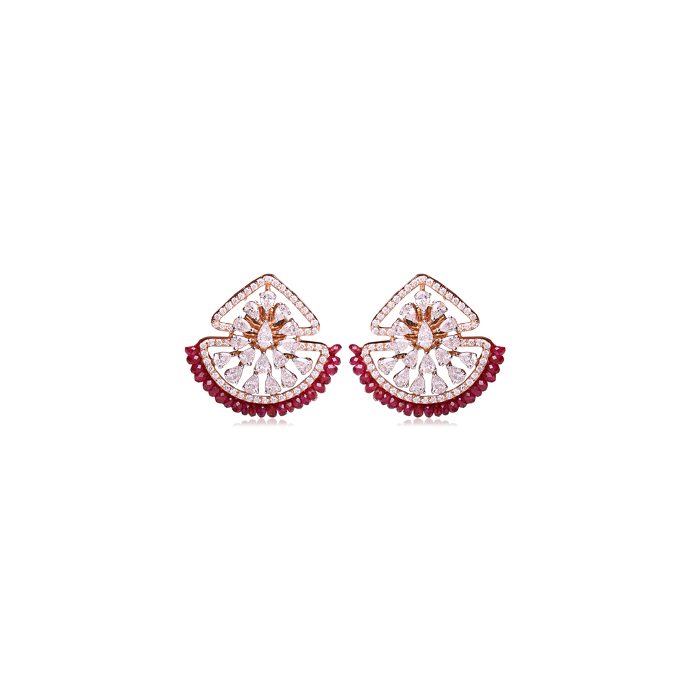 Ruby Diamond Studs Ruby Diamond Studs