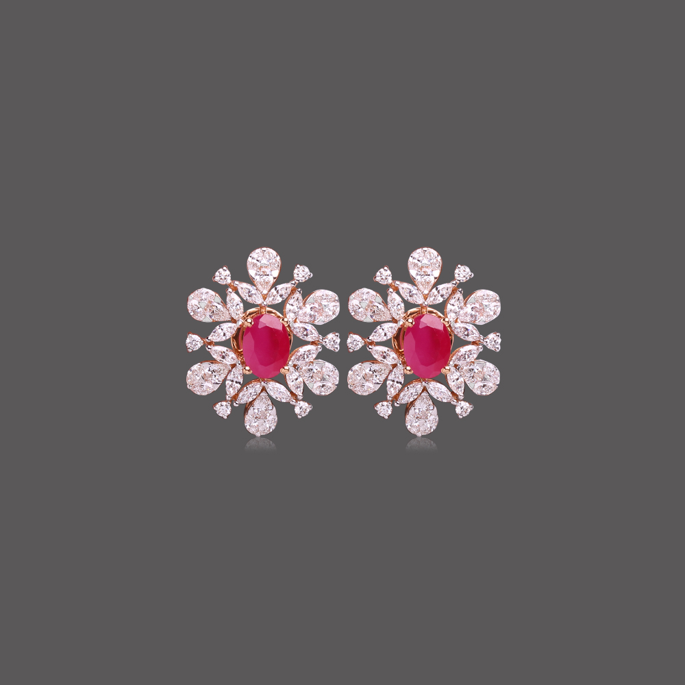 Glorious Ruby Studded Diamond Tops Glorious Ruby Studded Diamond Tops