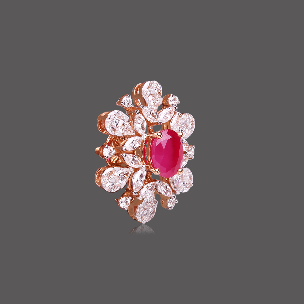 Glorious Ruby Studded Diamond Tops Glorious Ruby Studded Diamond Tops