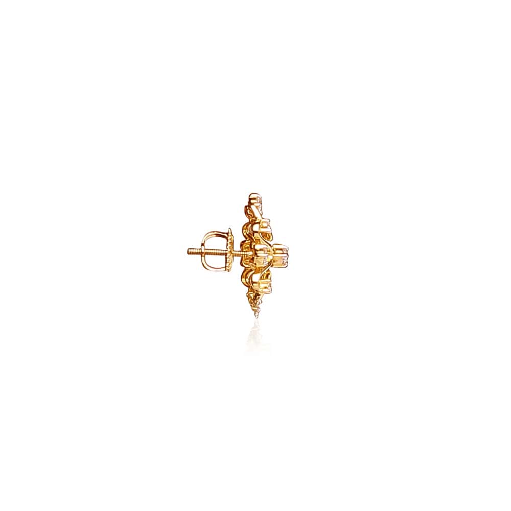 Distinctive Floral Diamond Studs Distinctive Floral Diamond Studs