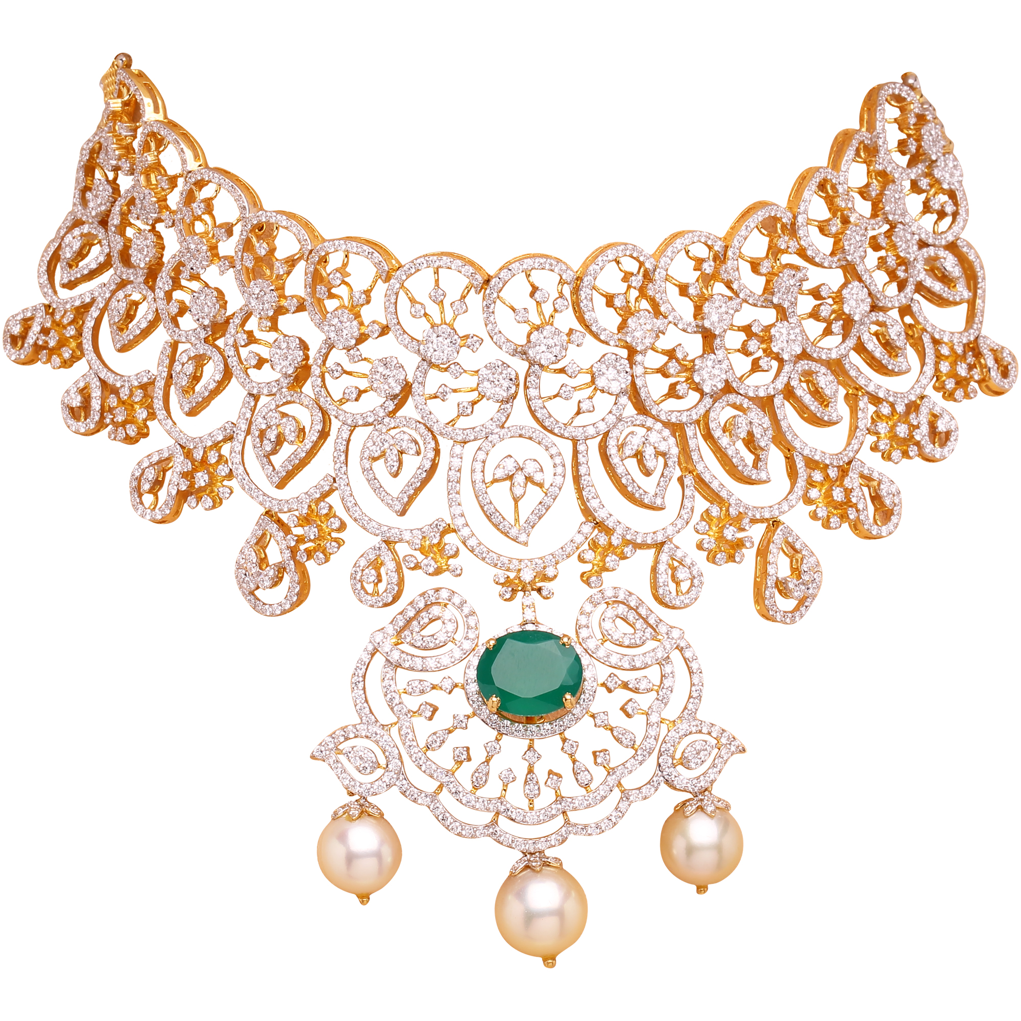 Pearldropped Diamond Necklace Pearldropped Diamond Necklace