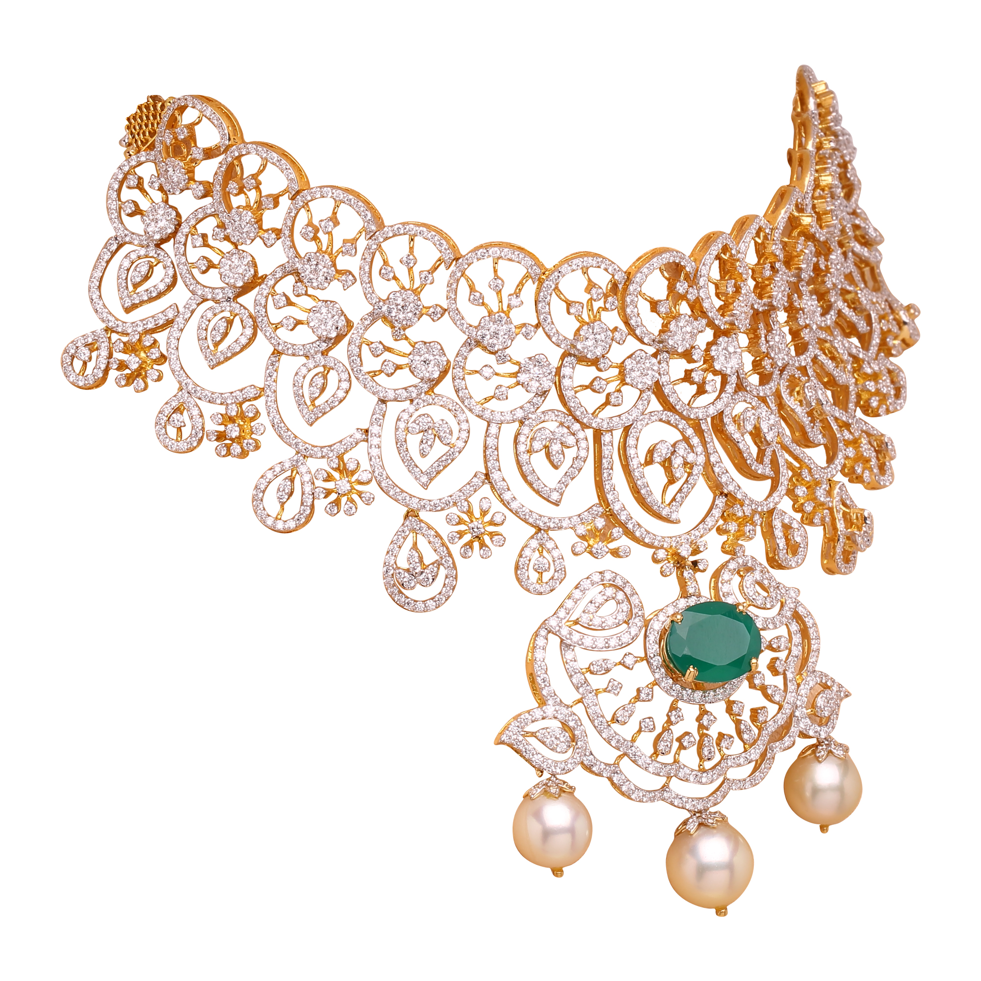 Pearldropped Diamond Necklace Pearldropped Diamond Necklace