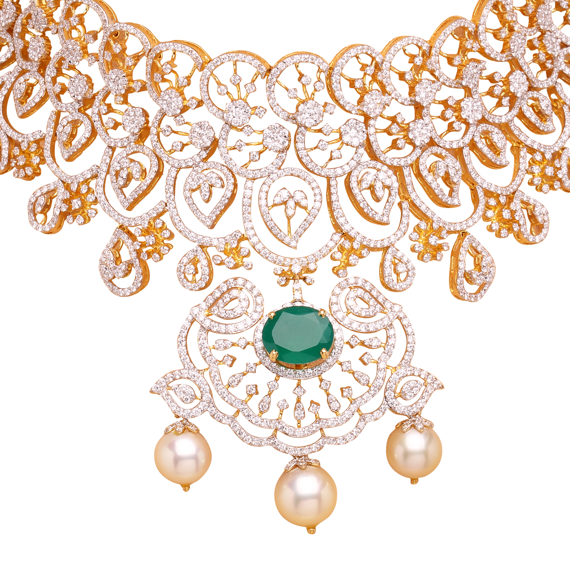Pearldropped Diamond Necklace Pearldropped Diamond Necklace