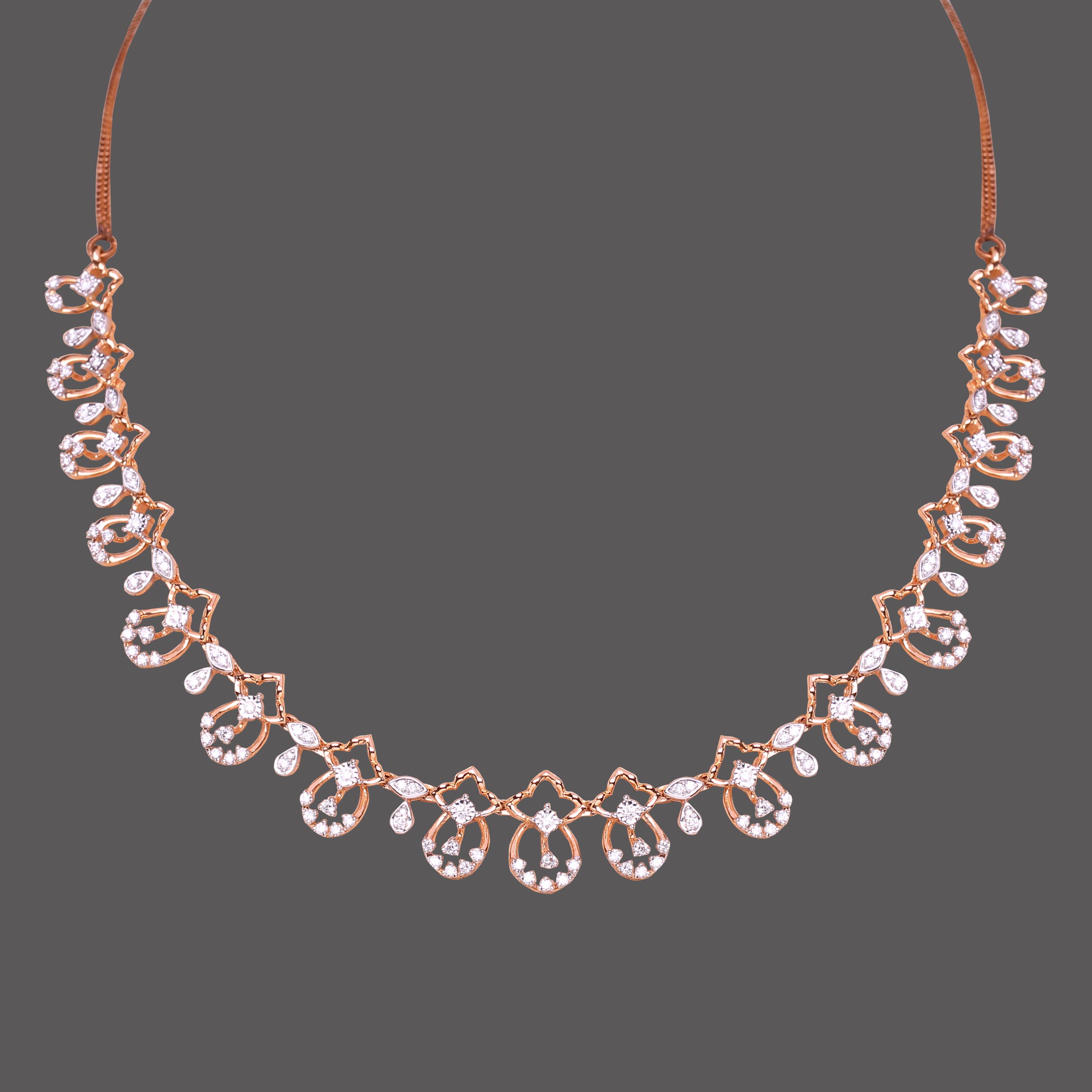 Sparkling Floral Diamond Necklace Sparkling Floral Diamond Necklace