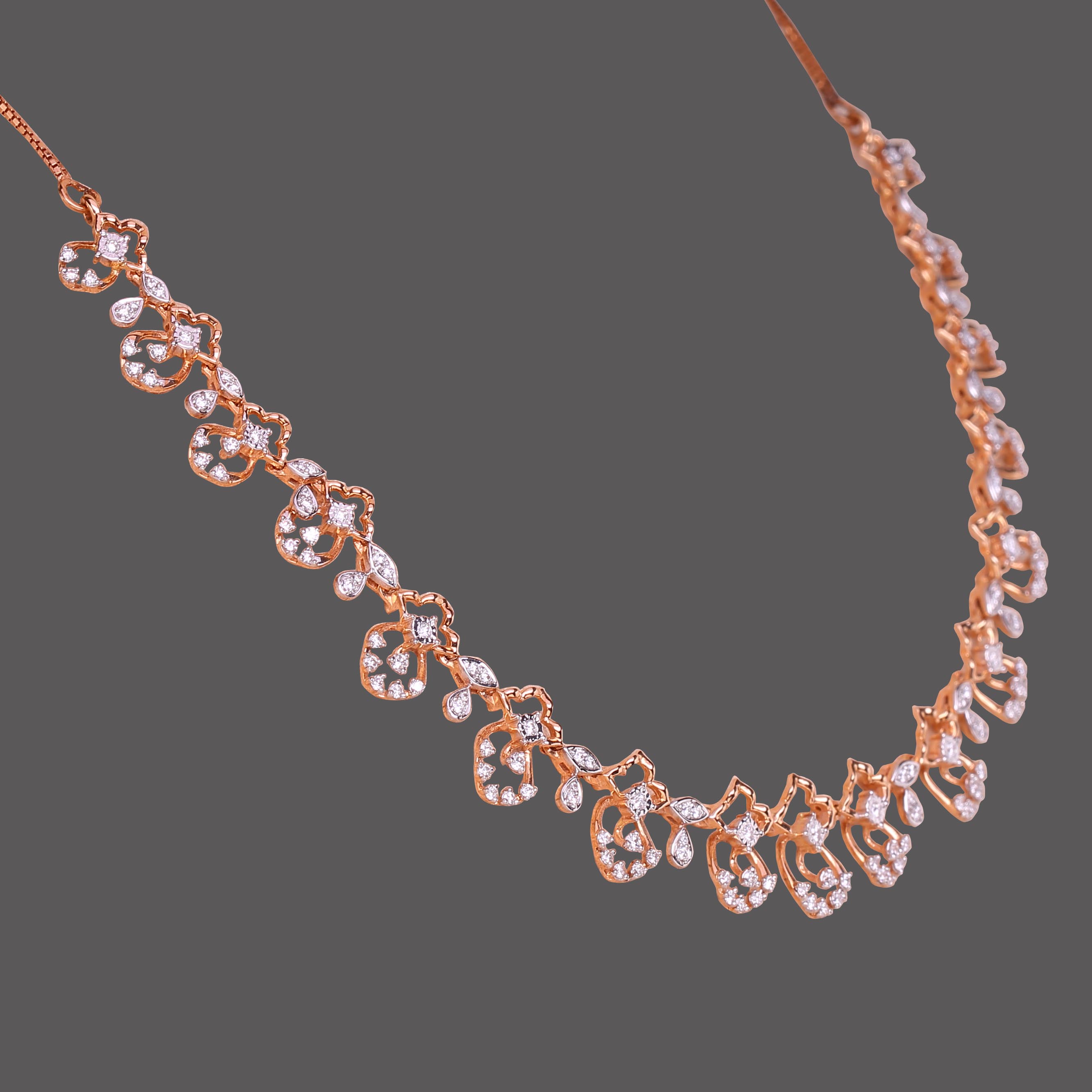 Sparkling Floral Diamond Necklace Sparkling Floral Diamond Necklace