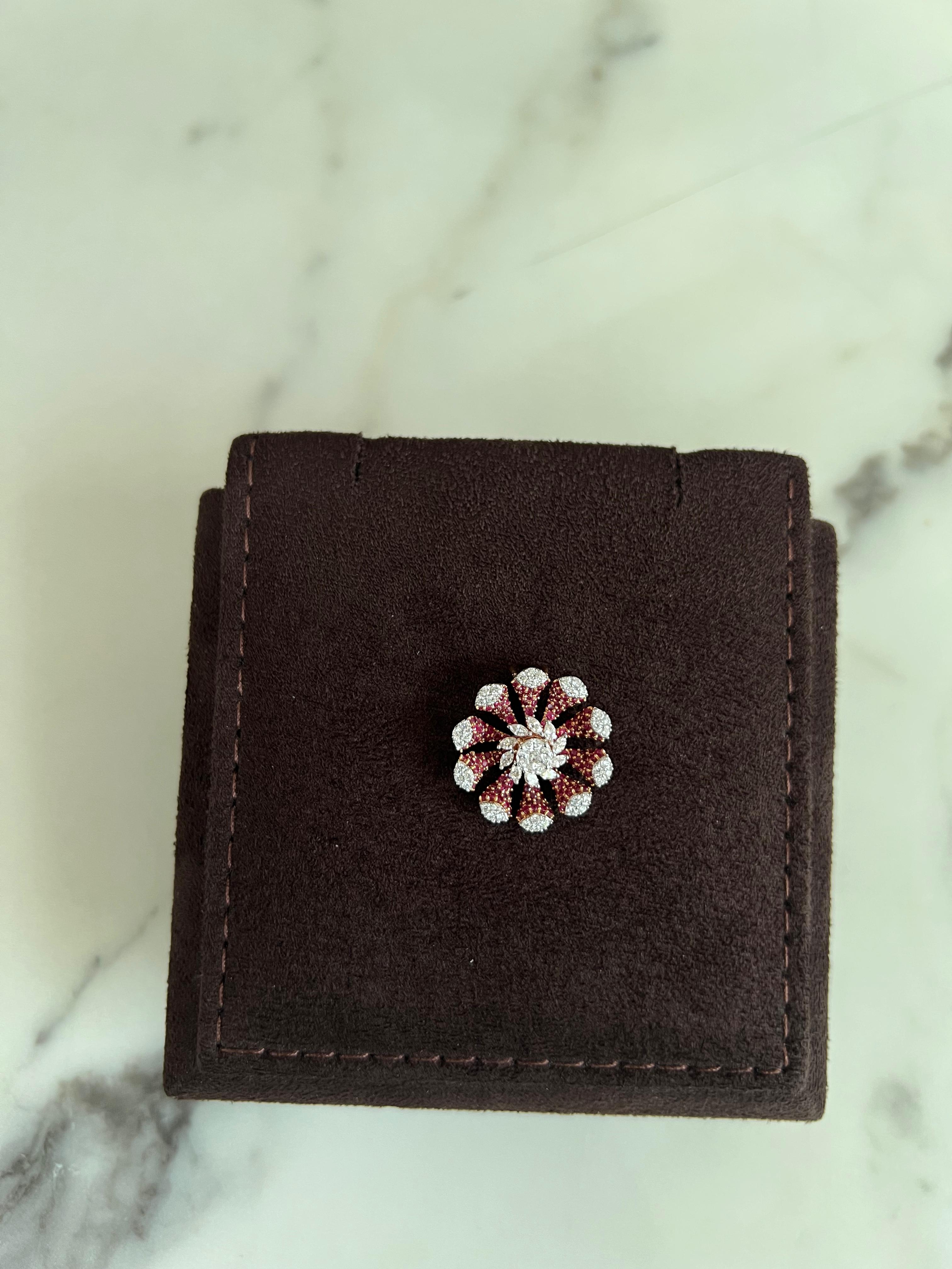 Classic Ruby Diamond Pendant