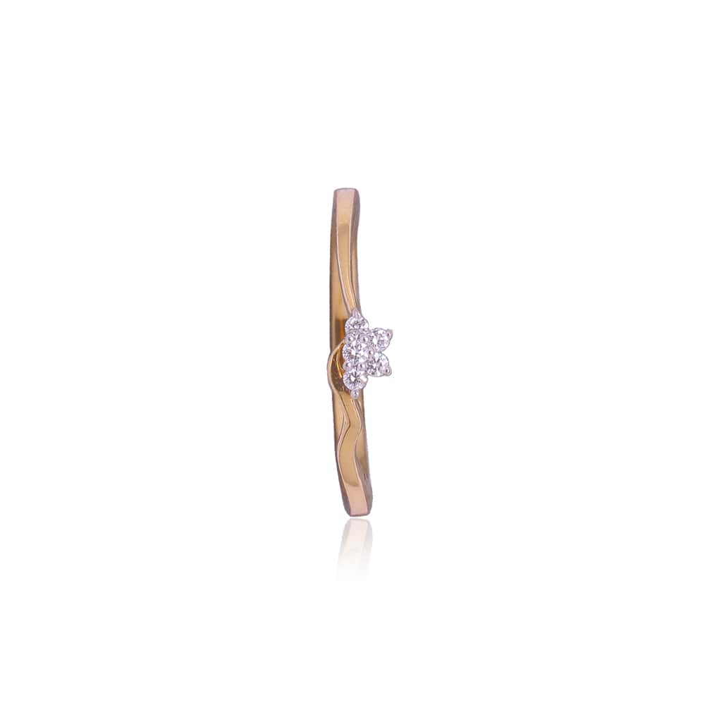Half Curvy Flower Diamond Ring Half Curvy Flower Diamond Ring