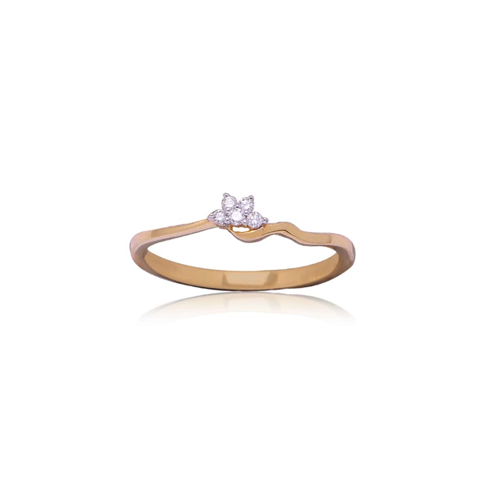 Half Curvy Flower Diamond Ring Half Curvy Flower Diamond Ring