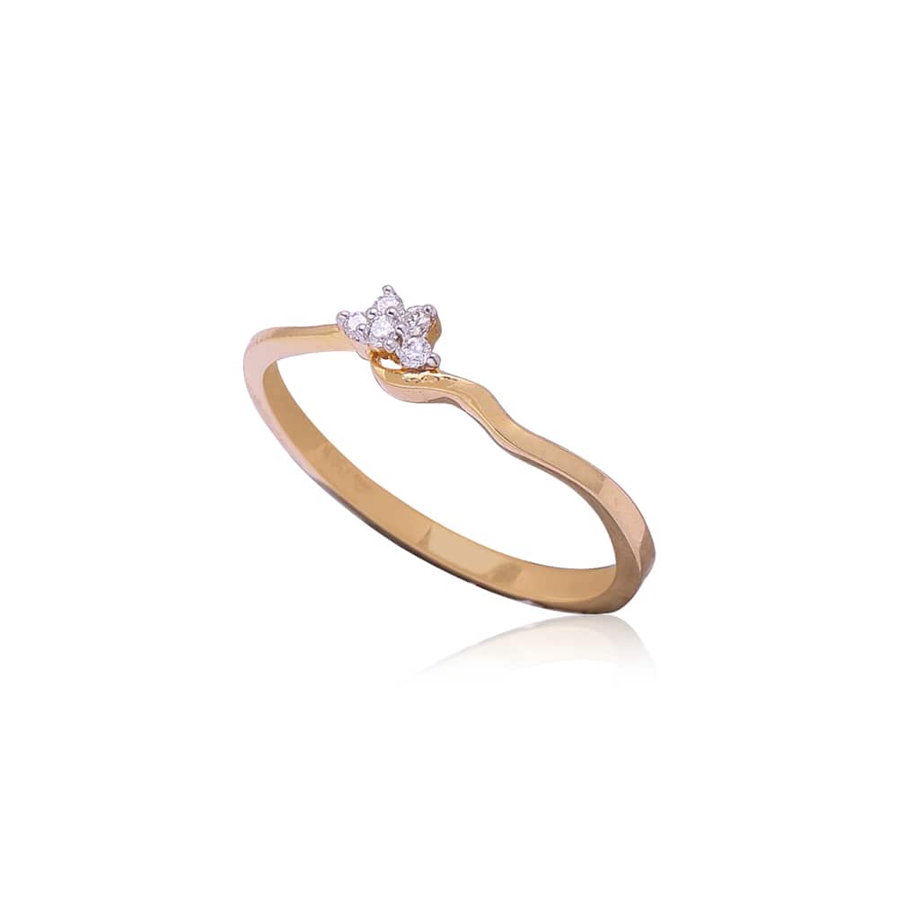 Half Curvy Flower Diamond Ring Half Curvy Flower Diamond Ring