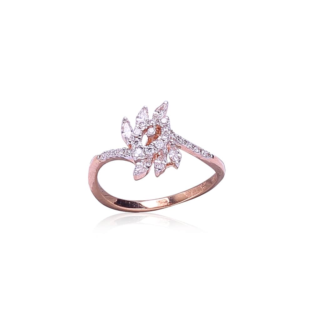 Glossy Floral Diamond Ring Glossy Floral Diamond Ring