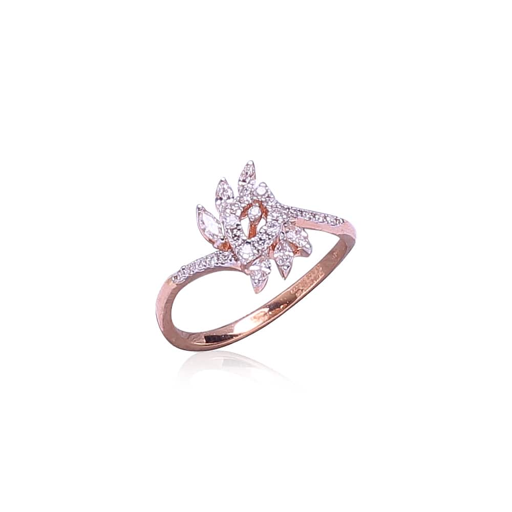 Glossy Floral Diamond Ring Glossy Floral Diamond Ring