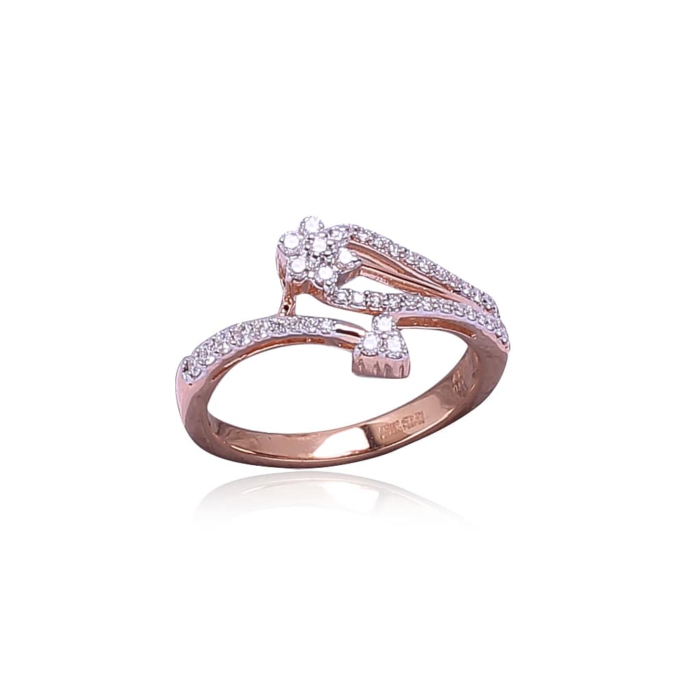 Dainty Contemporary Gold & Diamond Ring Dainty Contemporary Gold & Diamond Ring