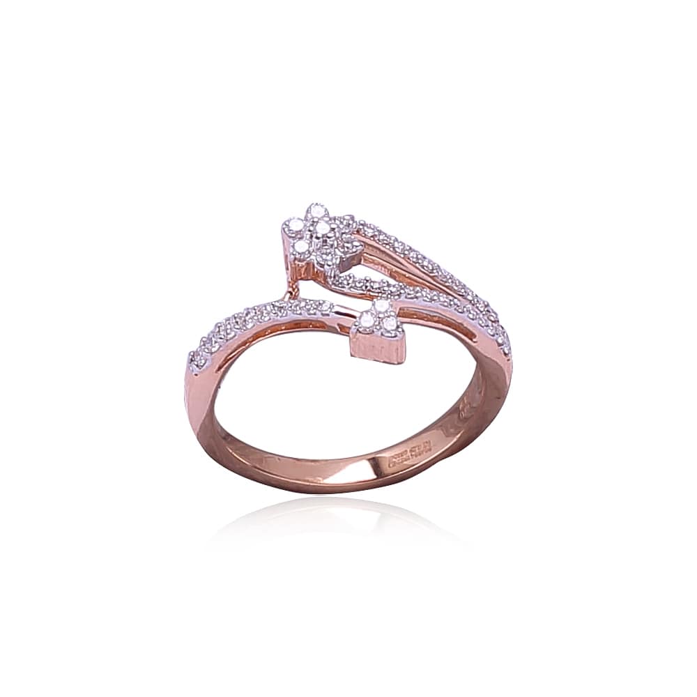 Dainty Contemporary Gold & Diamond Ring Dainty Contemporary Gold & Diamond Ring