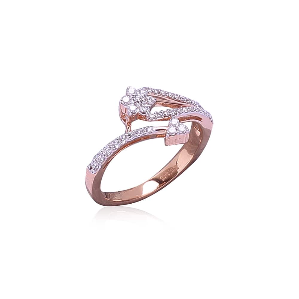 Dainty Contemporary Gold & Diamond Ring Dainty Contemporary Gold & Diamond Ring