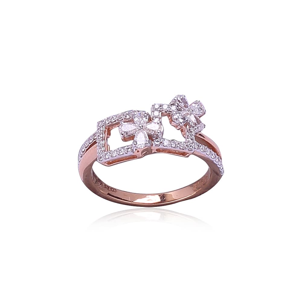 Geometric Floral Diamond Ring Geometric Floral Diamond Ring