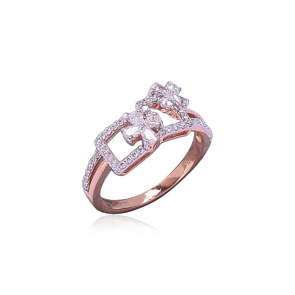 Geometric Floral Diamond Ring Geometric Floral Diamond Ring