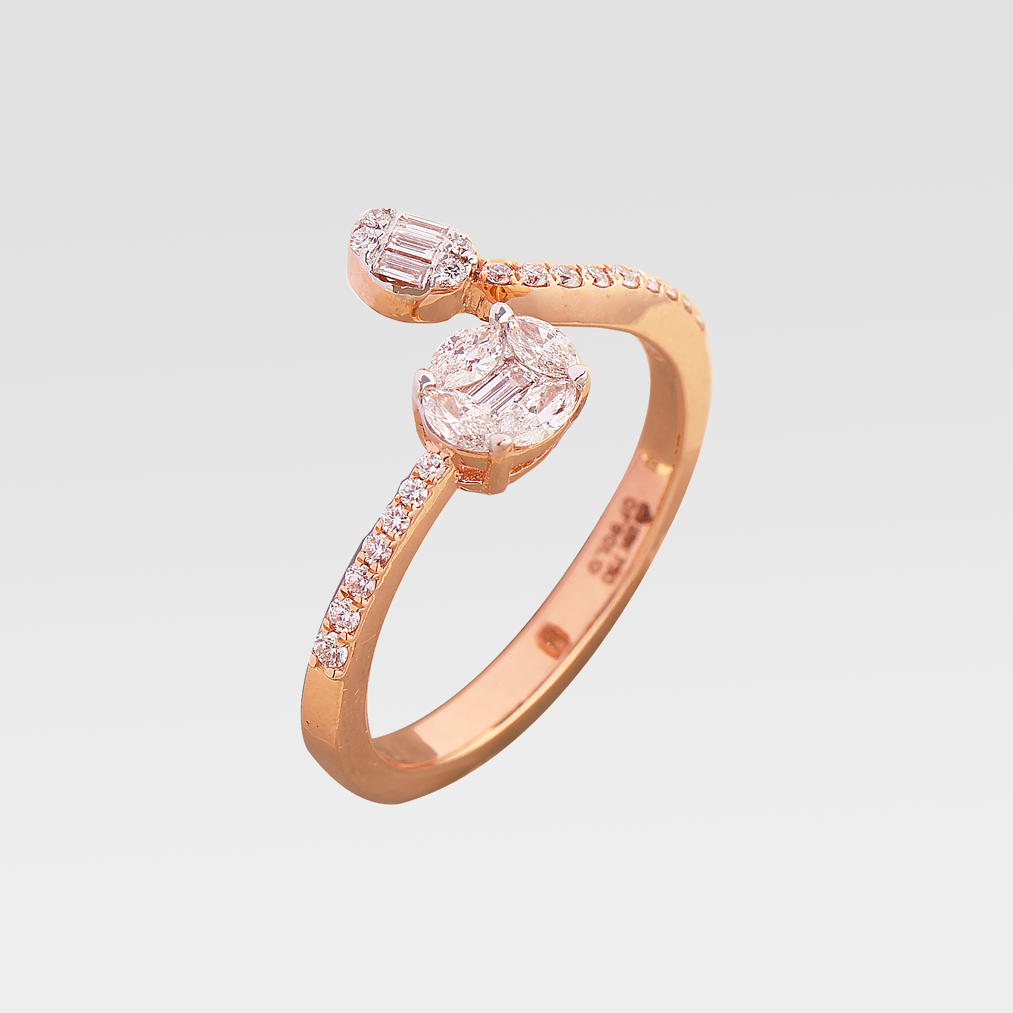 Translucent diamond ring Translucent diamond ring