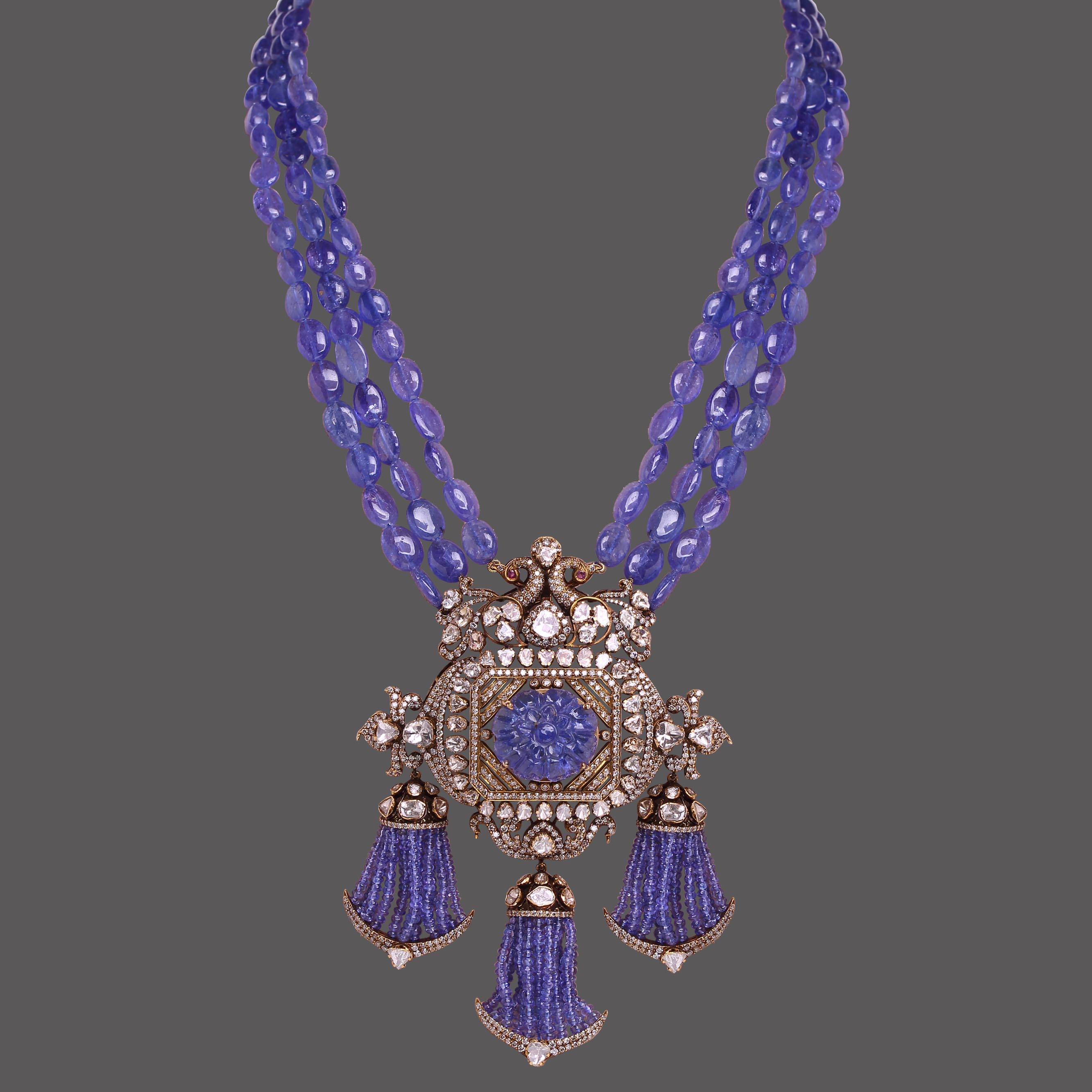 Tanzanite Peacock Treasure Necklace Tanzanite Peacock Treasure Necklace