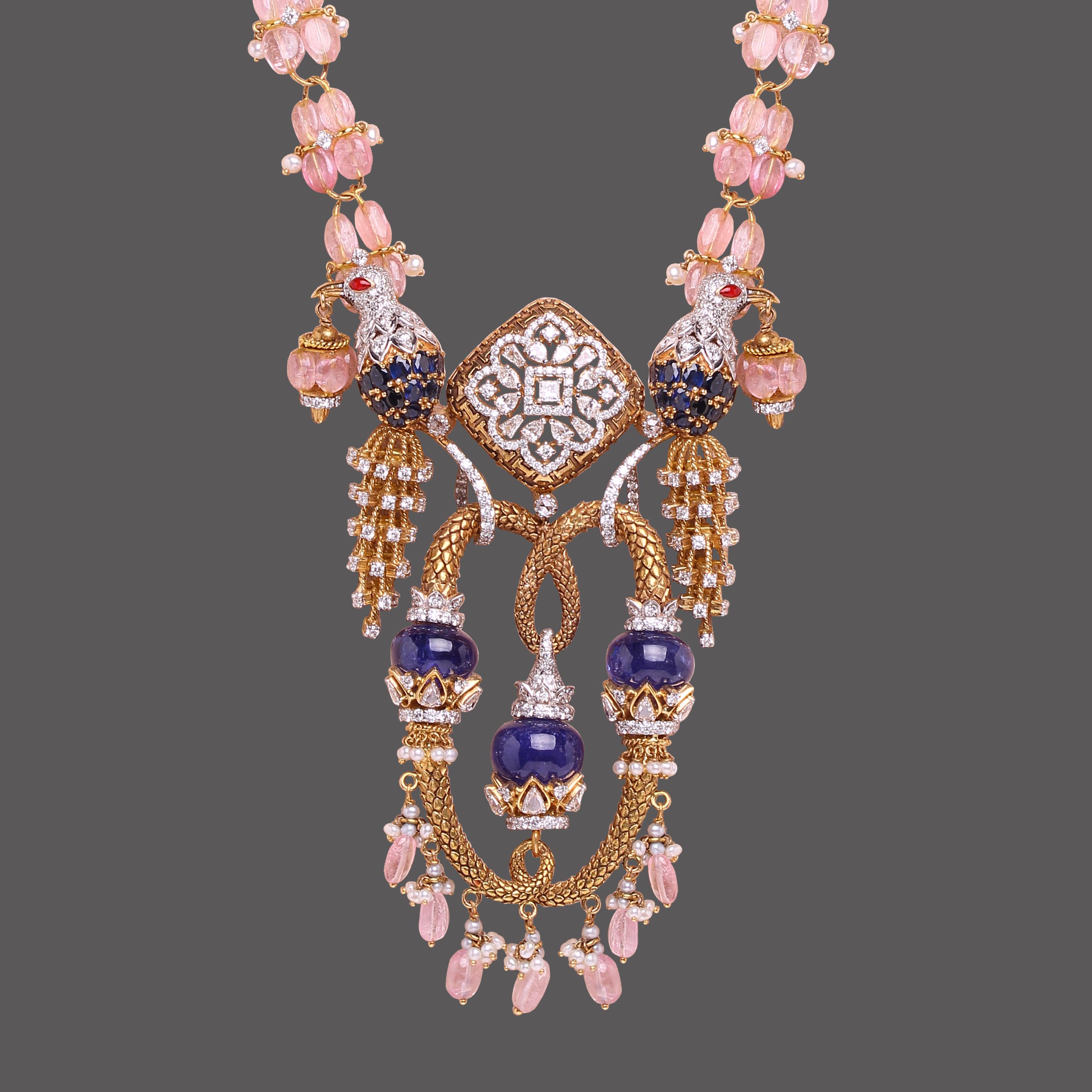 Blue Sapphire Aviary Necklace Blue Sapphire Aviary Necklace
