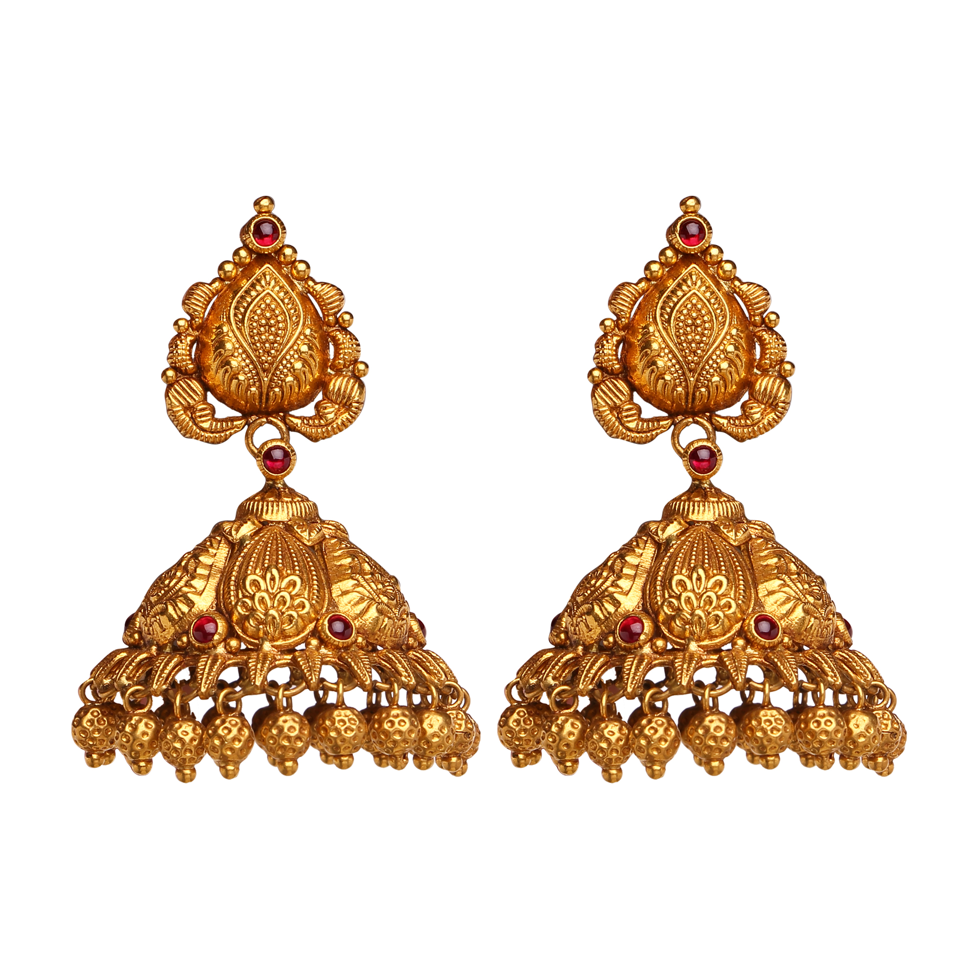 Magnificient Gold Jhumkis Magnificient Gold Jhumkis