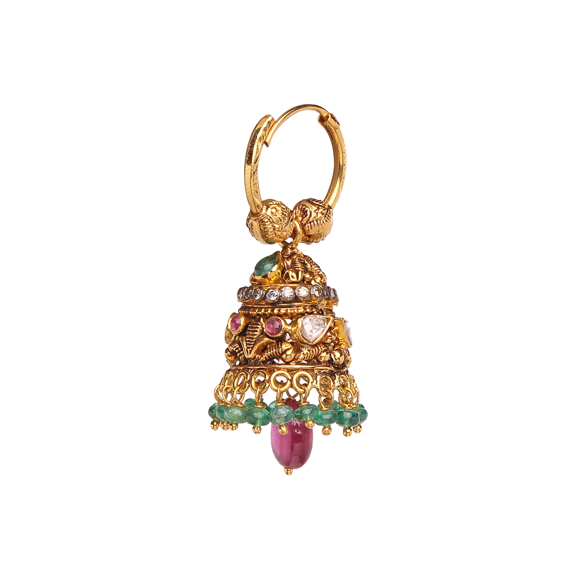 Stately Polki Jhumkis Stately Polki Jhumkis