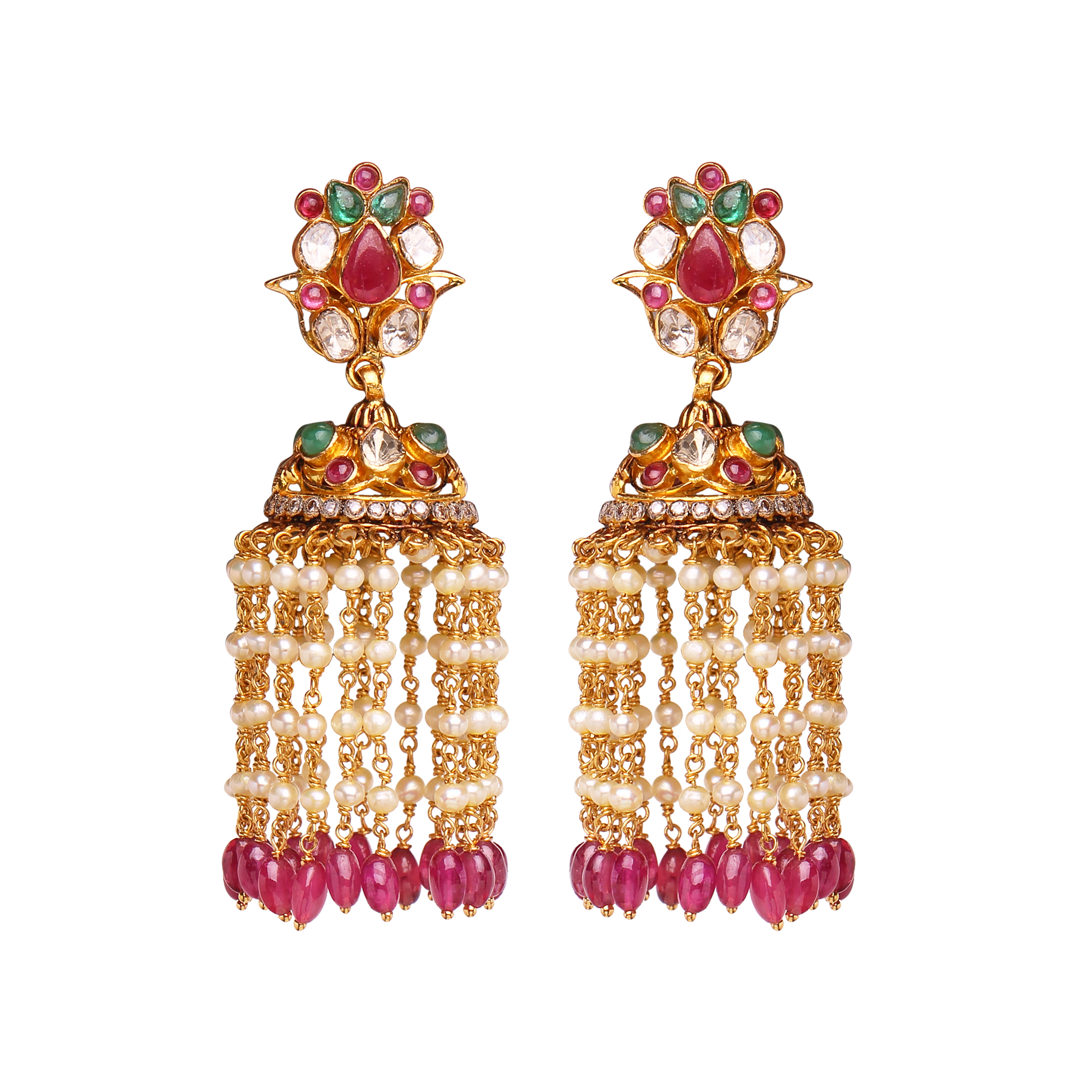 Classic Polki Jhumkis Classic Polki Jhumkis