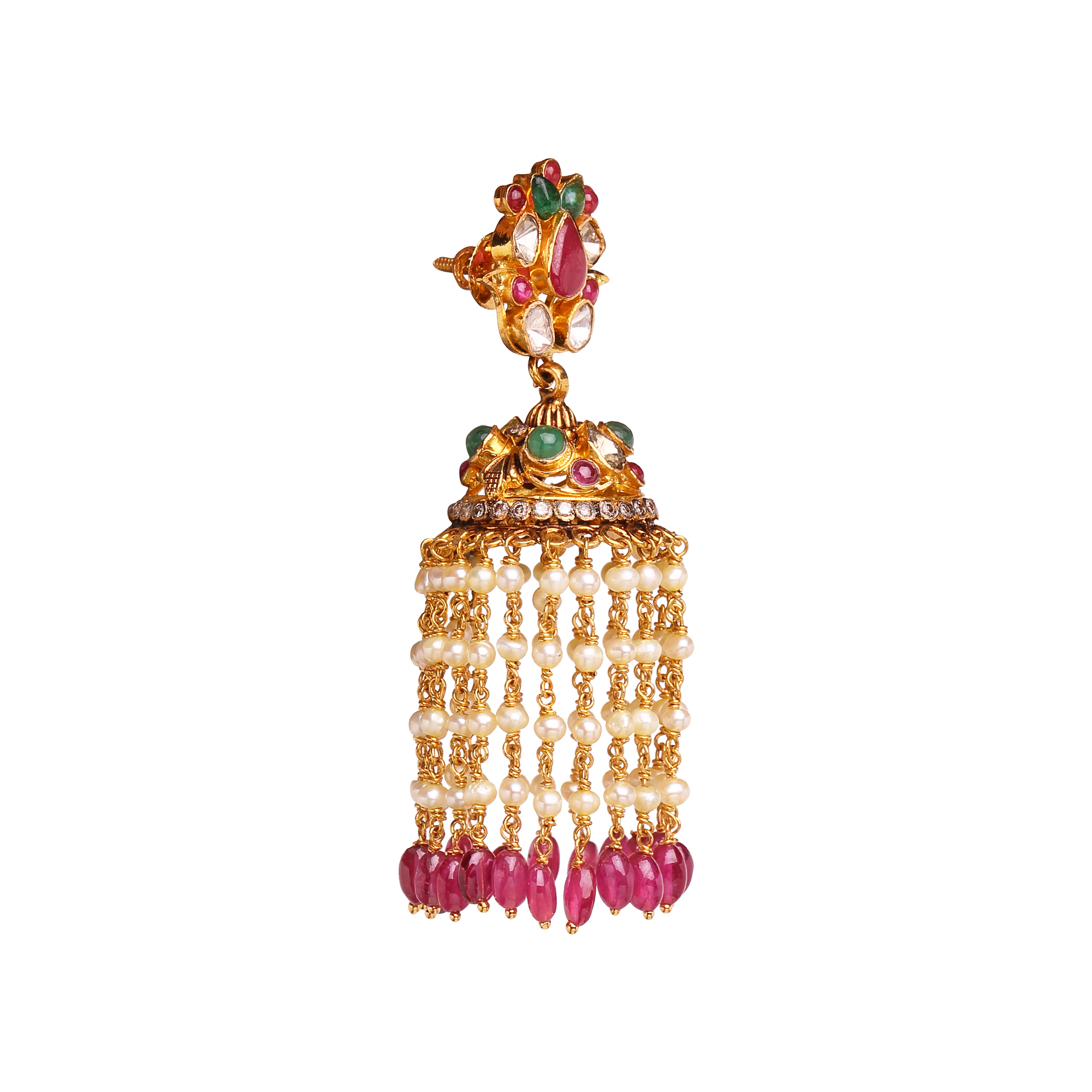 Classic Polki Jhumkis Classic Polki Jhumkis