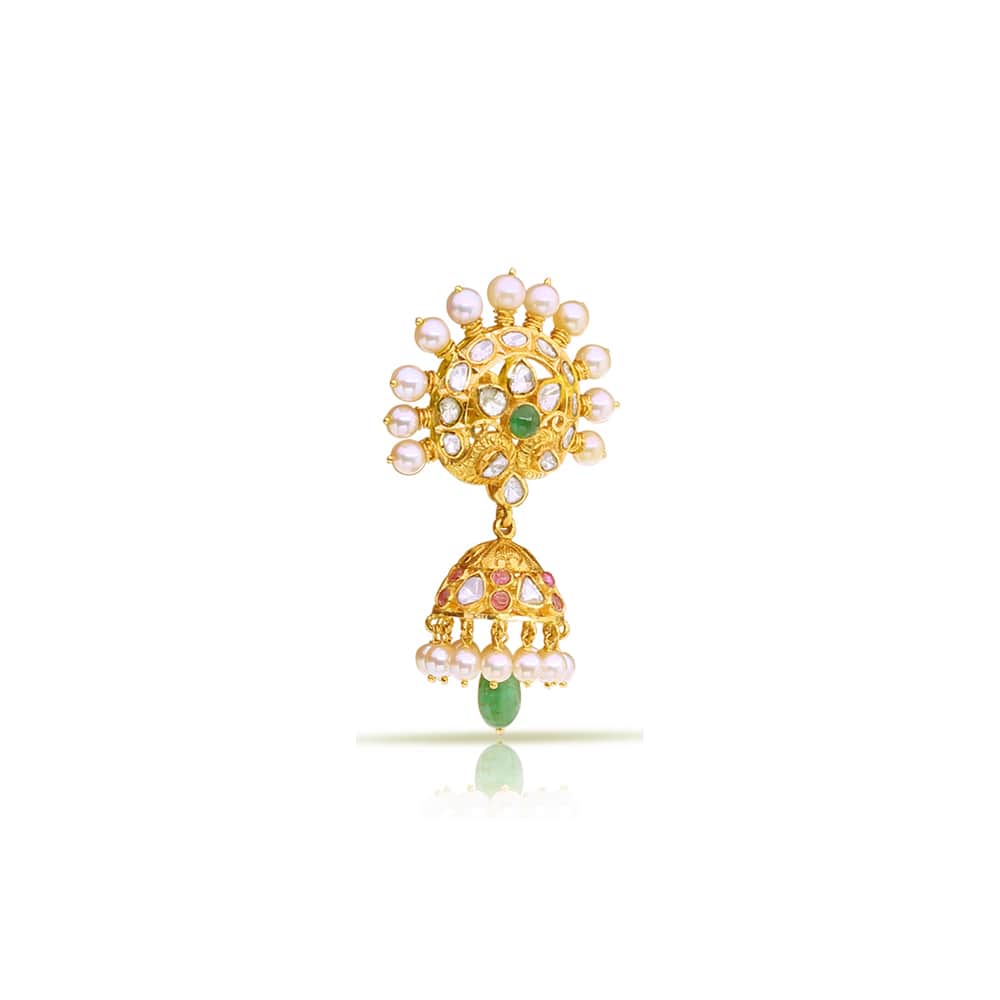 Distinctive Polki Jhumki Distinctive Polki Jhumki
