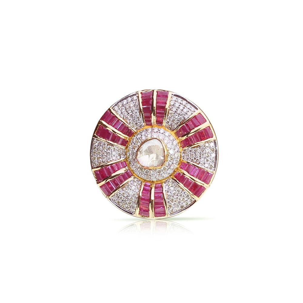 Ruby Baguette Polki Earrings Ruby Baguette Polki Earrings