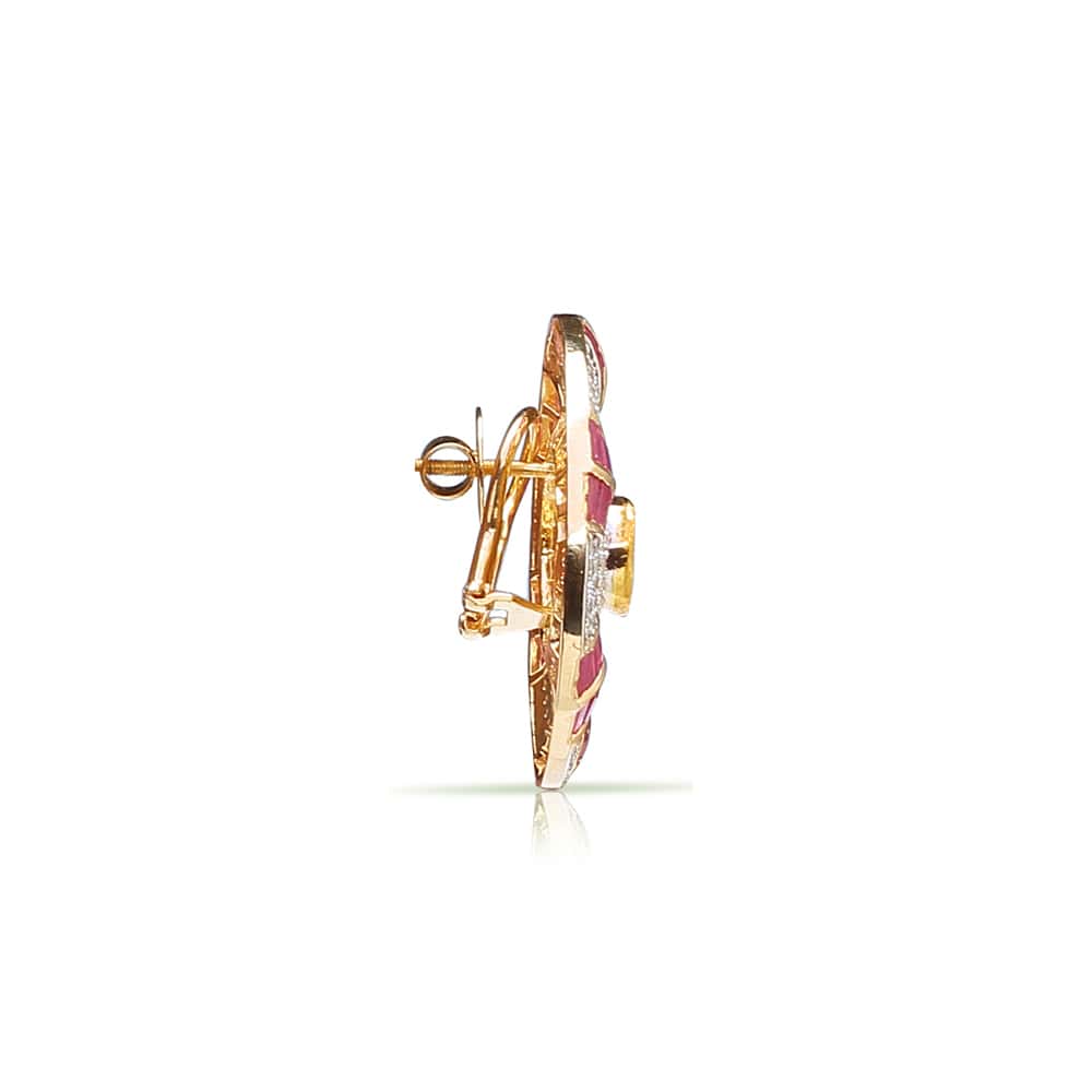 Ruby Baguette Polki Earrings Ruby Baguette Polki Earrings