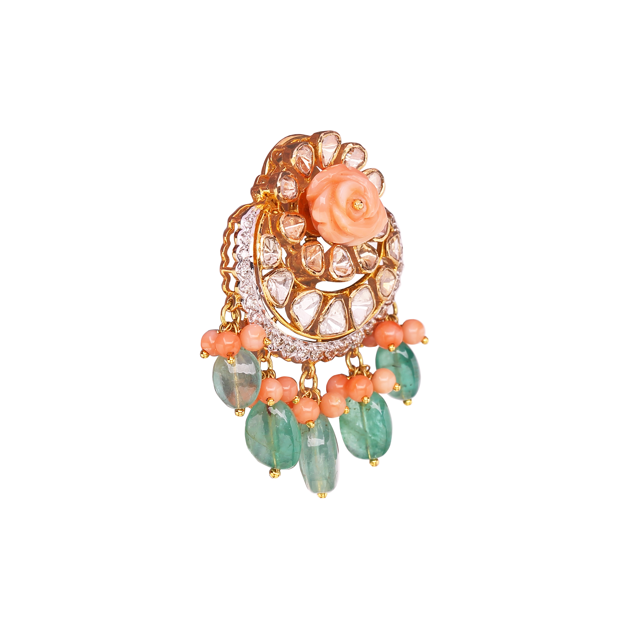 Enchanting Coral Polkis Earrings Enchanting Coral Polkis Earrings