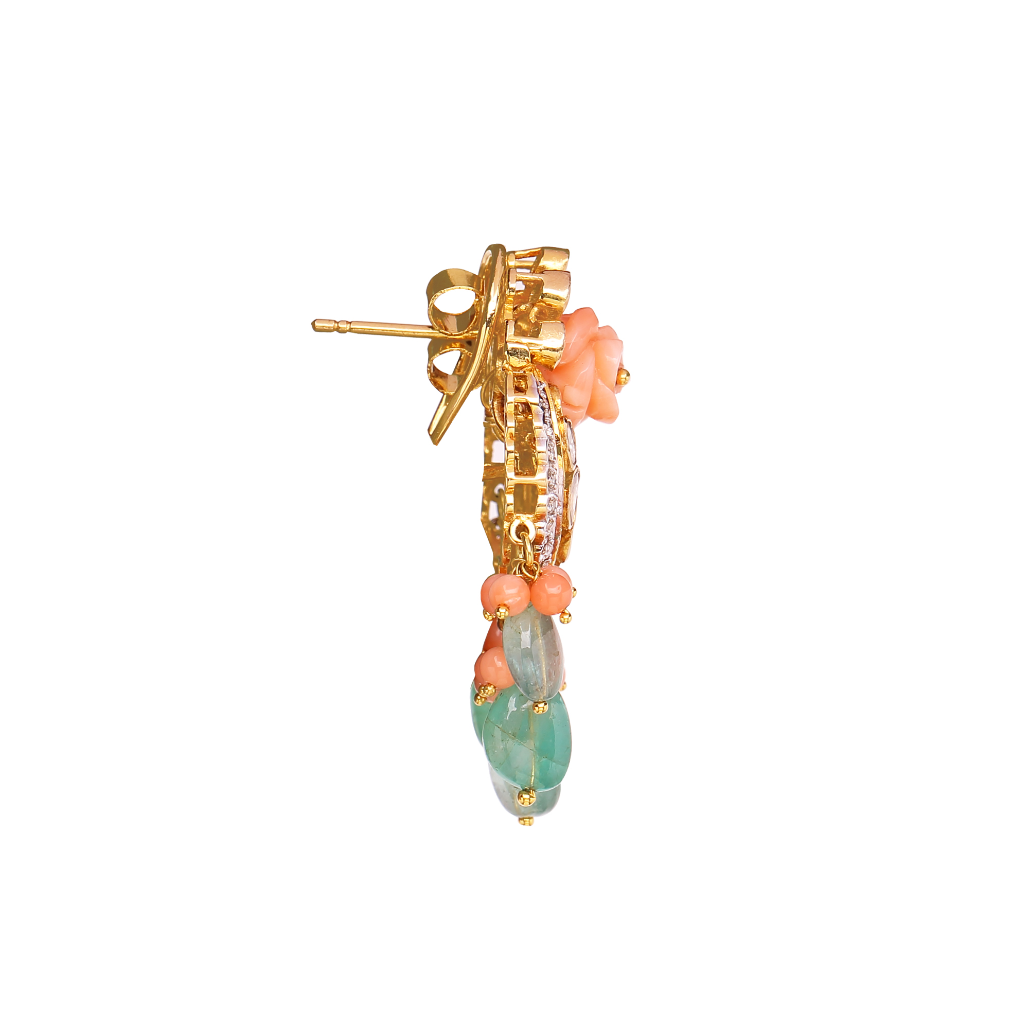 Enchanting Coral Polkis Earrings Enchanting Coral Polkis Earrings