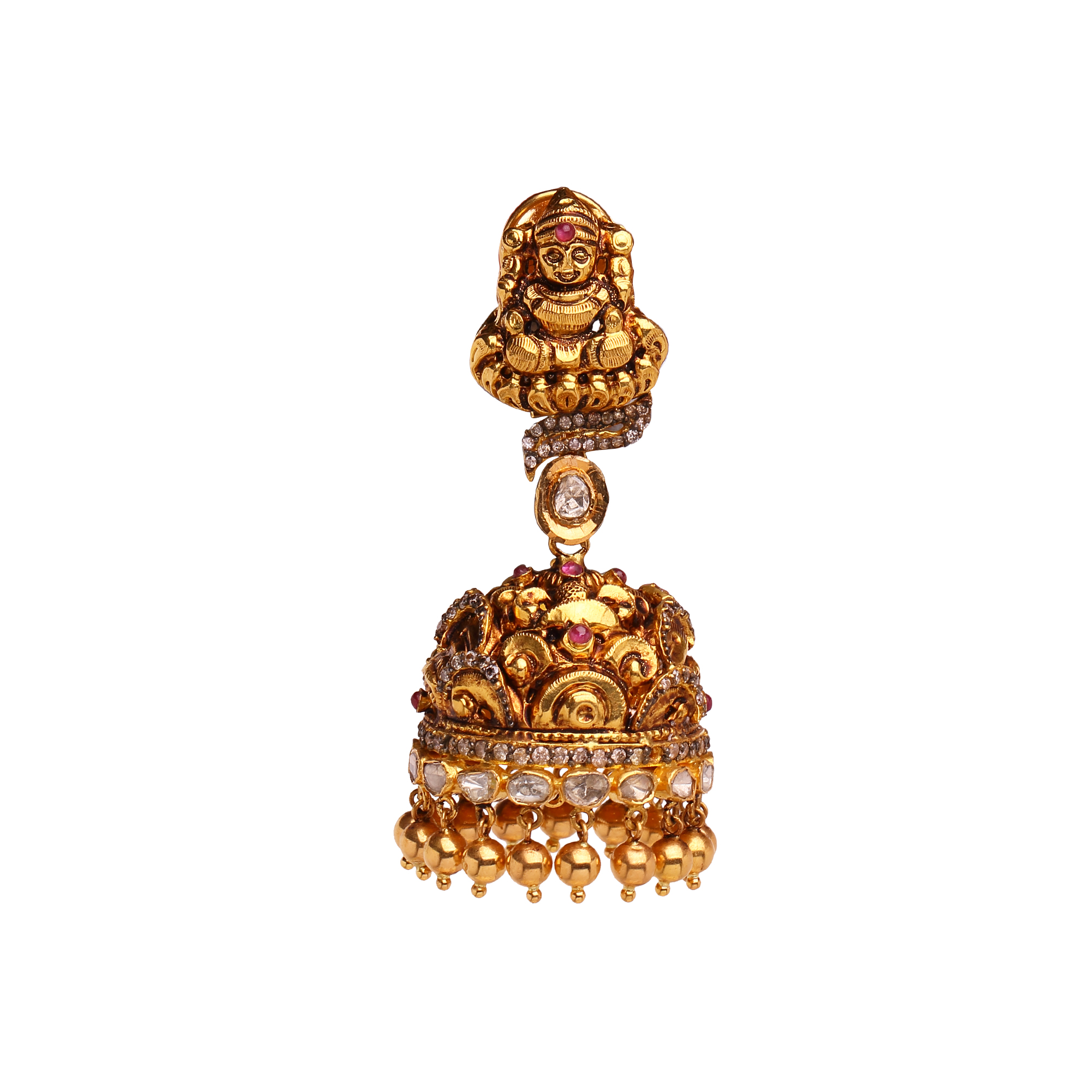 Royal Polki Jhumkis Royal Polki Jhumkis
